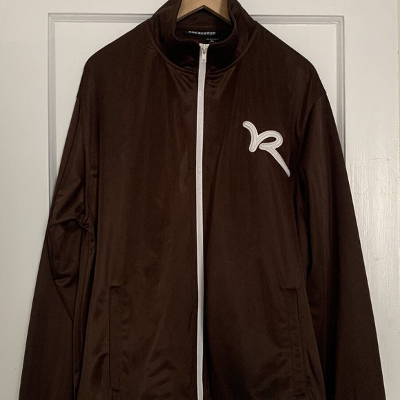 Vintage Rocawear Men's Retro Brown Track Jacket Jay-Z Size XL Extra Large - Picture 1 of 4